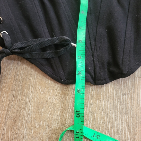 Bustier Sude Laced Up Crop Top Size Small - Picture 5 of 6